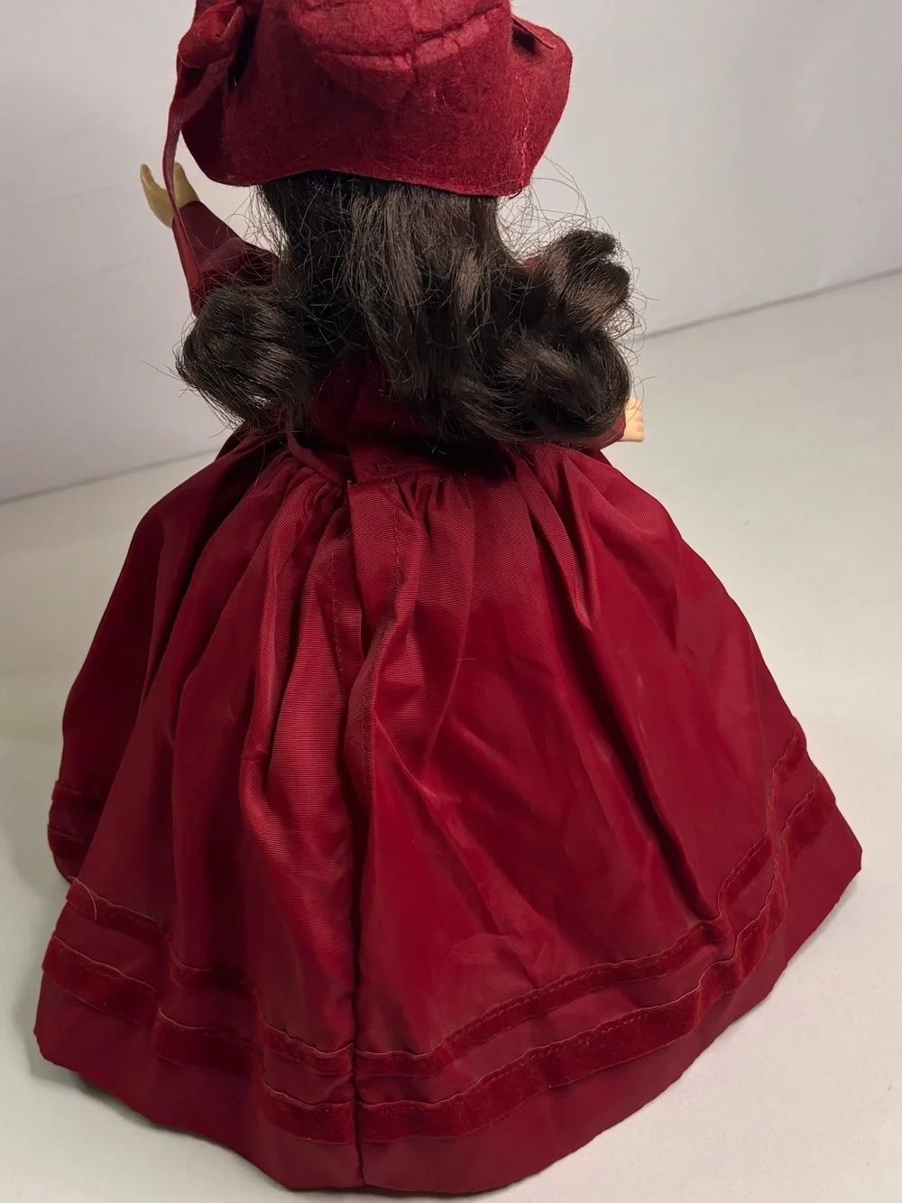 EFF & BEE Classic Red Victorian-Style Doll with Lace Trim